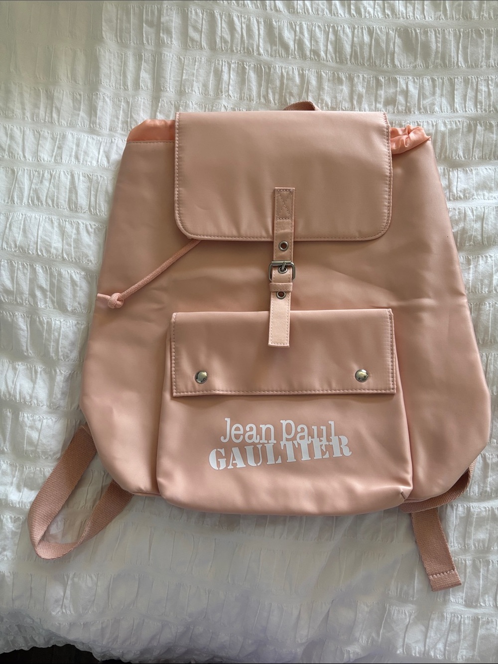 Jean Paul Gaultier Blush Pink Backpack with Front Pocket